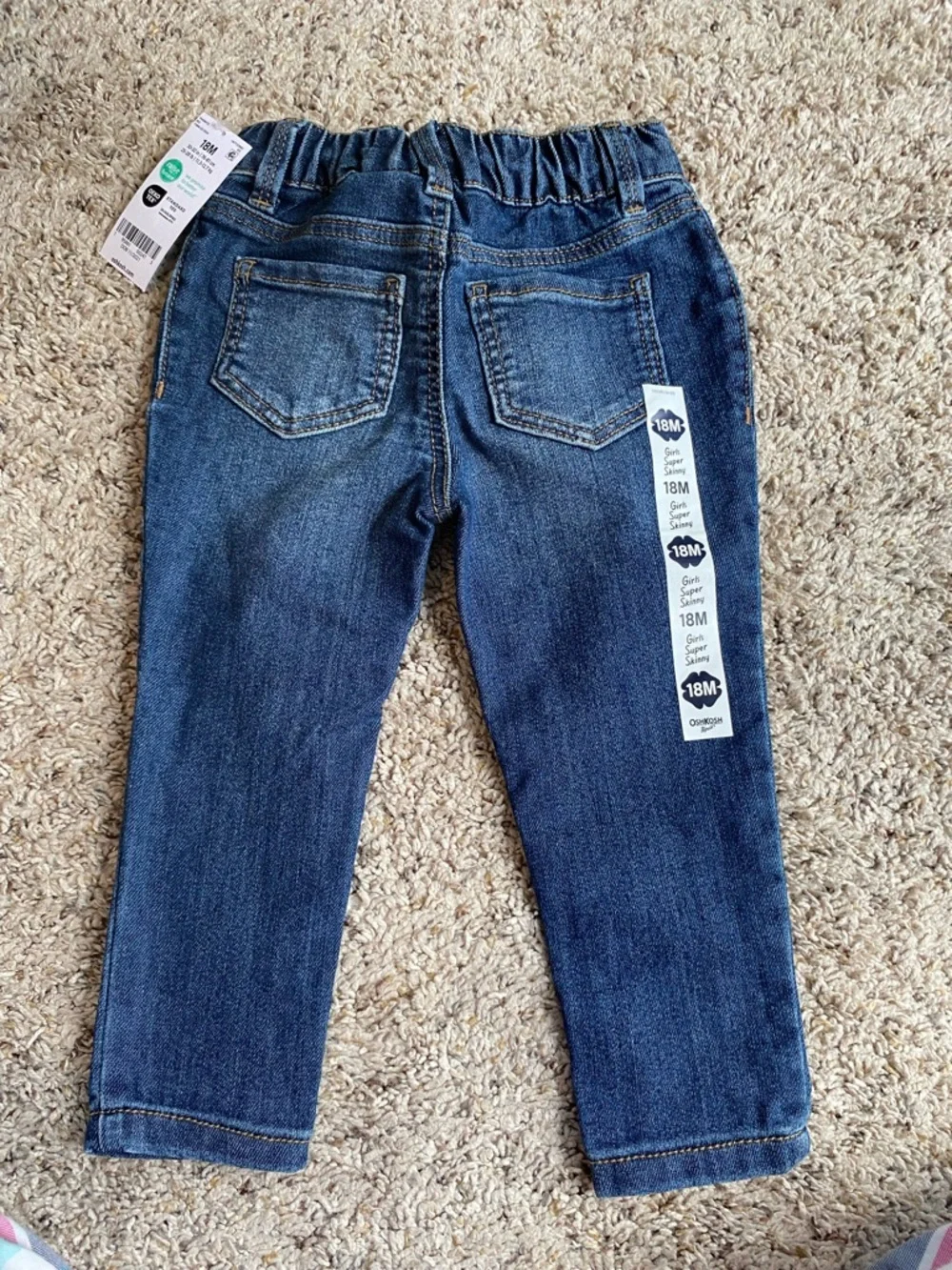 Oshkosh girls 18 months super skinny jeans pants new with tags
